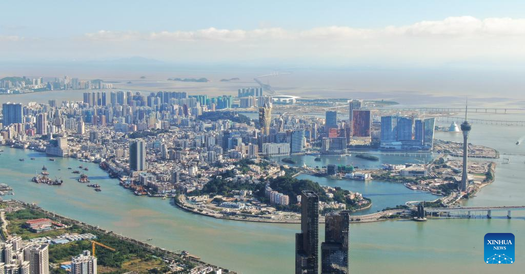 Aerial view of Guangdong-Hong Kong-Macao Greater Bay Area