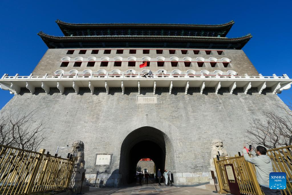 Zhengyangmen Archery Tower in Beijing reopens to public