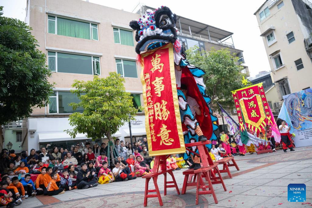 Int'l Dragon and Lion Dance Day marked in Macao