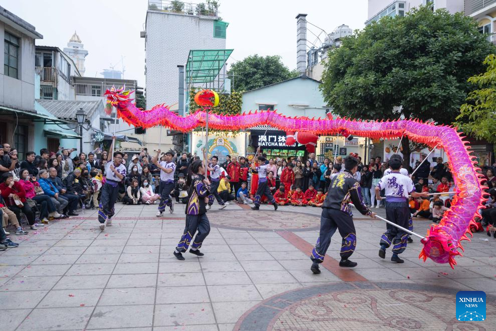 Int'l Dragon and Lion Dance Day marked in Macao