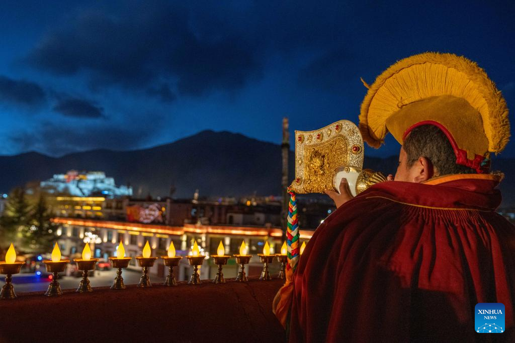 Butter Lamp Festival held in China's Xizang