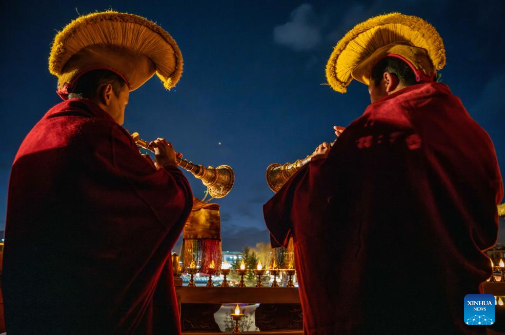 Butter Lamp Festival held in China's Xizang