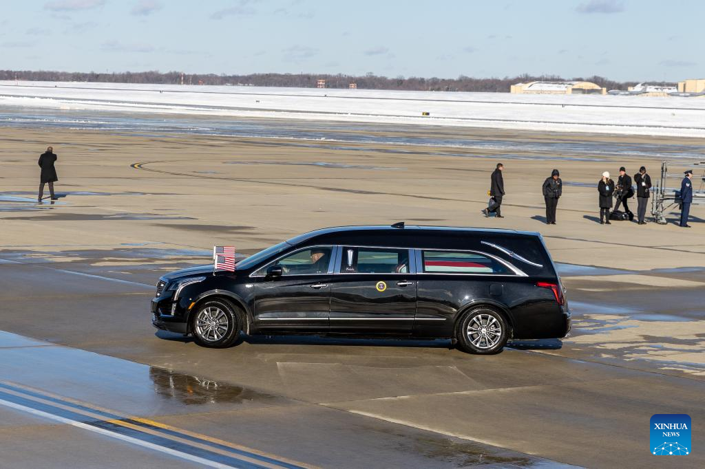 Former U.S. President Jimmy Carter's body arrives in capital