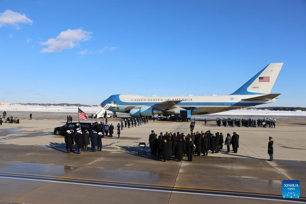 Former U.S. President Jimmy Carter's body arrives in capital