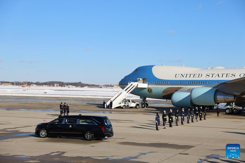 Former U.S. President Jimmy Carter's body arrives in capital