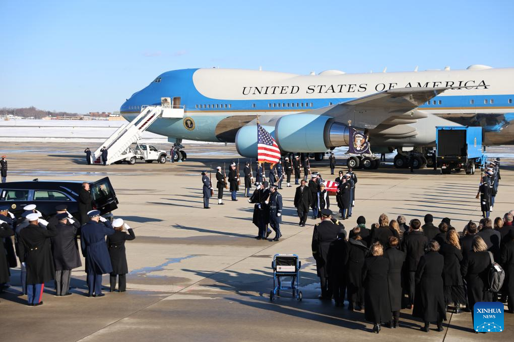 Former U.S. President Jimmy Carter's body arrives in capital