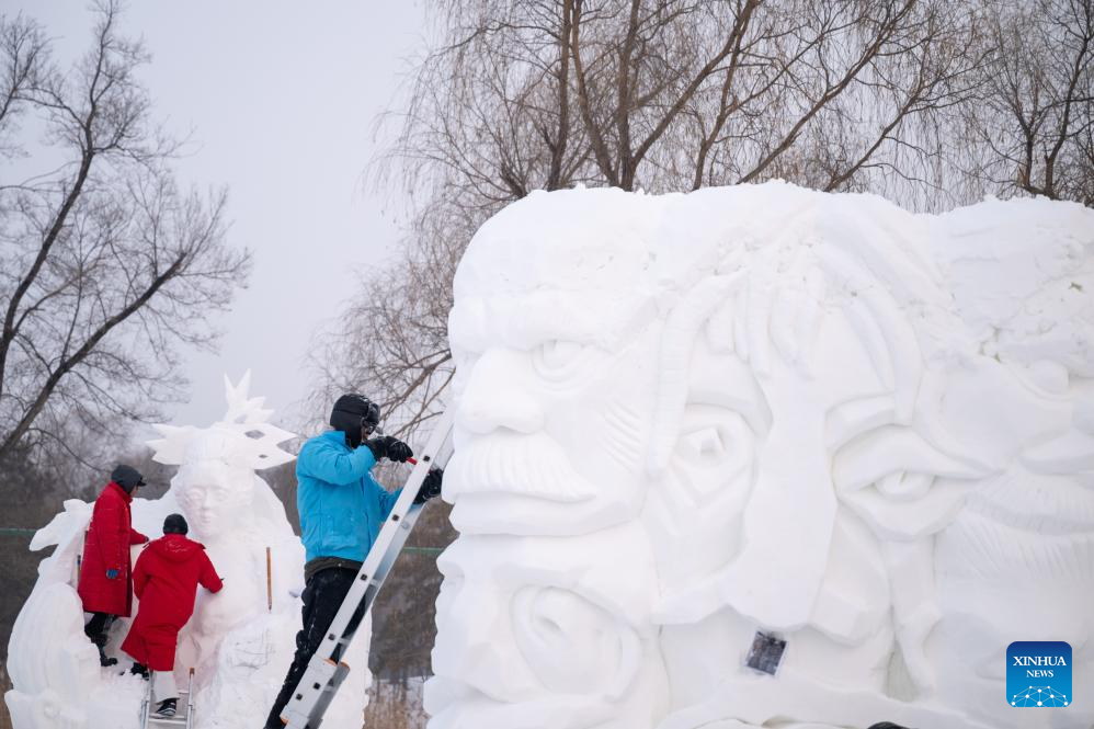 In pics: 27th Harbin int'l snow sculpture competition