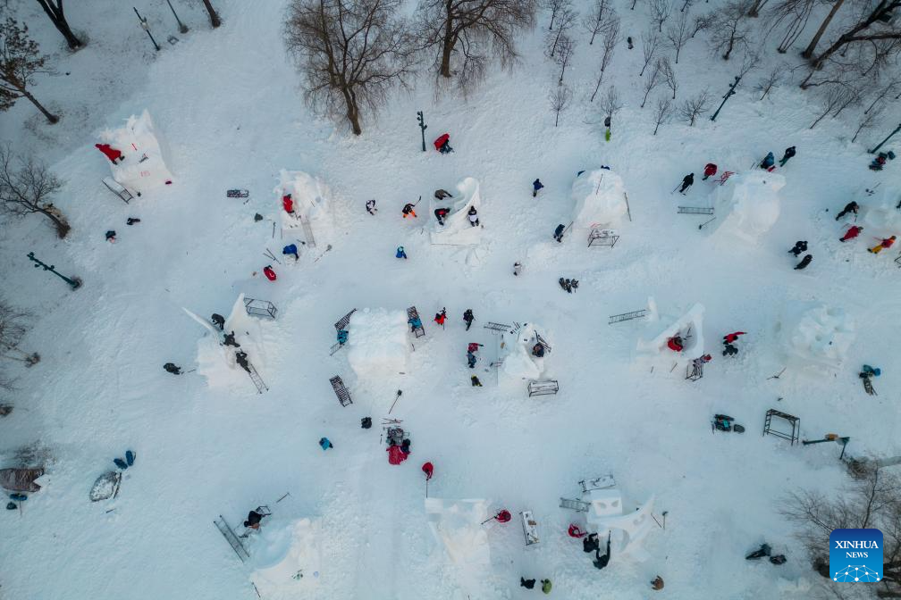 In pics: 27th Harbin int'l snow sculpture competition