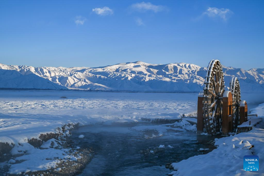 Winter scenery in Taxkorgan Tajik Autonomous County, China's Xinjiang