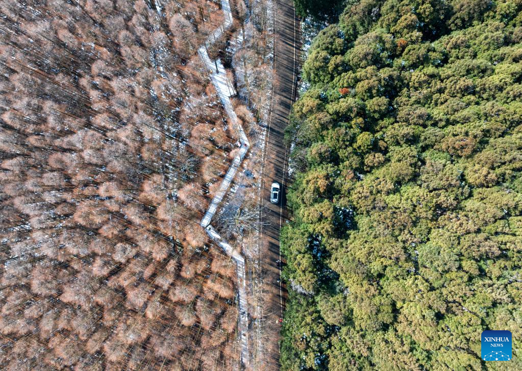 Snow scenery of Shanwangping Karst national ecological park in Chongqing