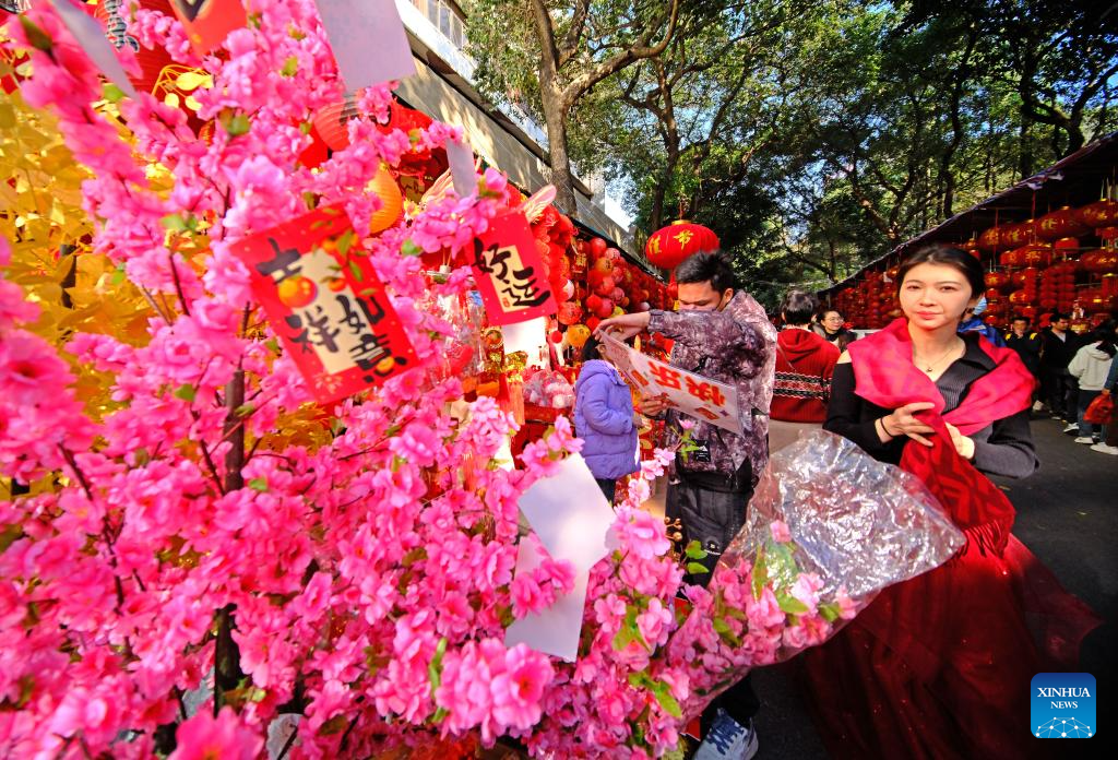 People prepare for Chinese Lunar New Year in Guangxi