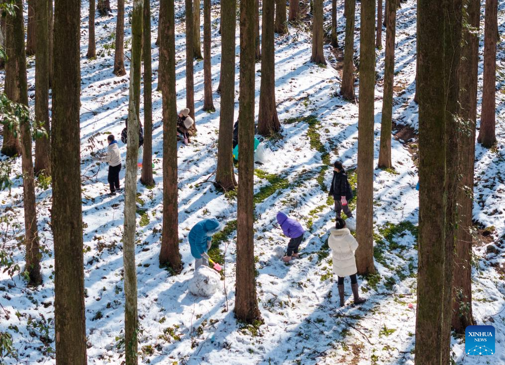 Snow scenery of Shanwangping Karst national ecological park in Chongqing