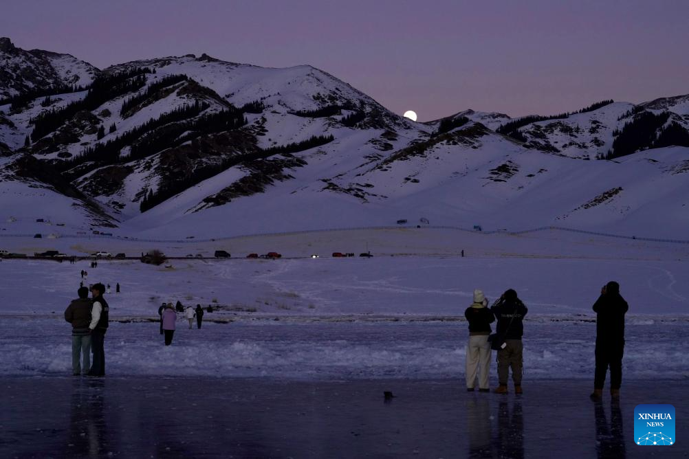 Scenery of Sayram Lake in NW China's Xinjiang