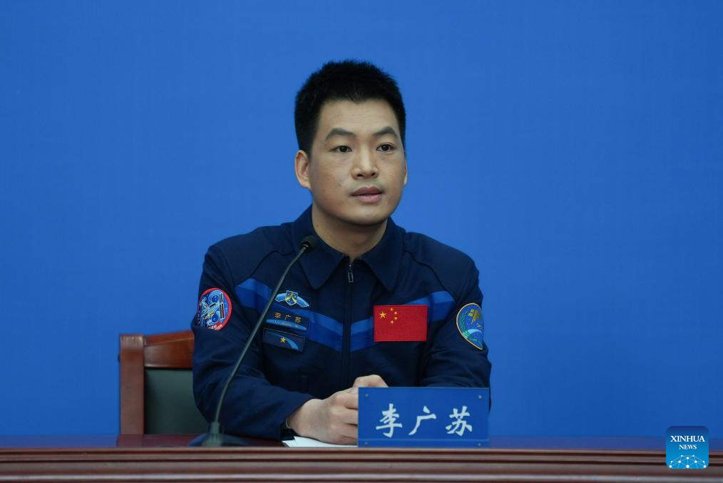 Shenzhou-18 astronauts meet press after return from space