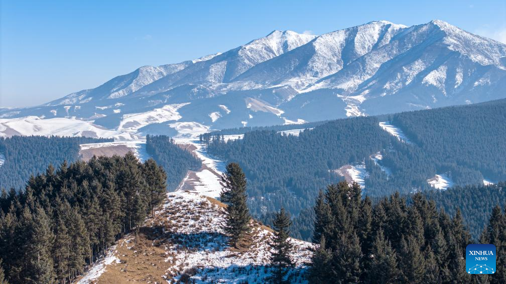 Snow scenery of Qilian Mountains in Gansu, NW China