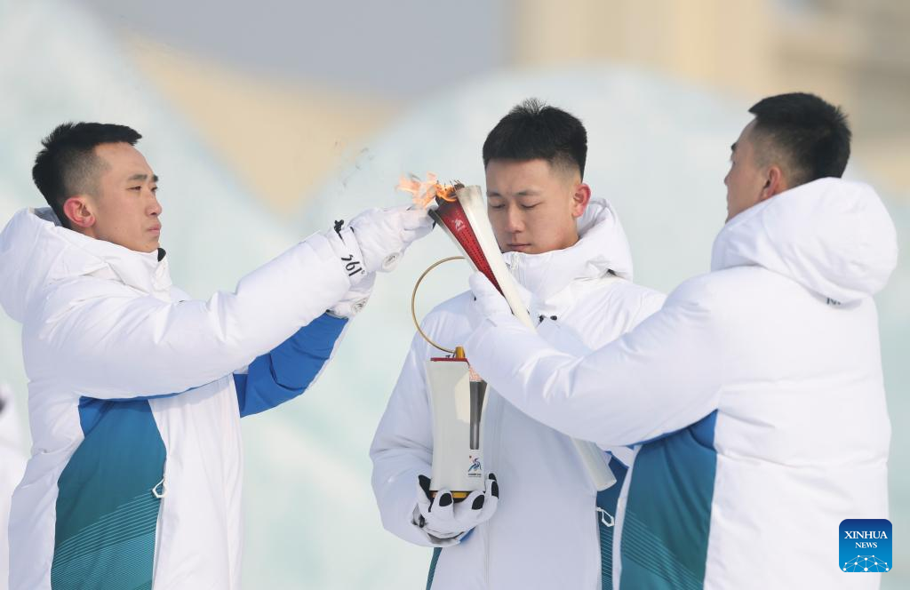 Flame for 9th Asian Winter Games lit in Harbin