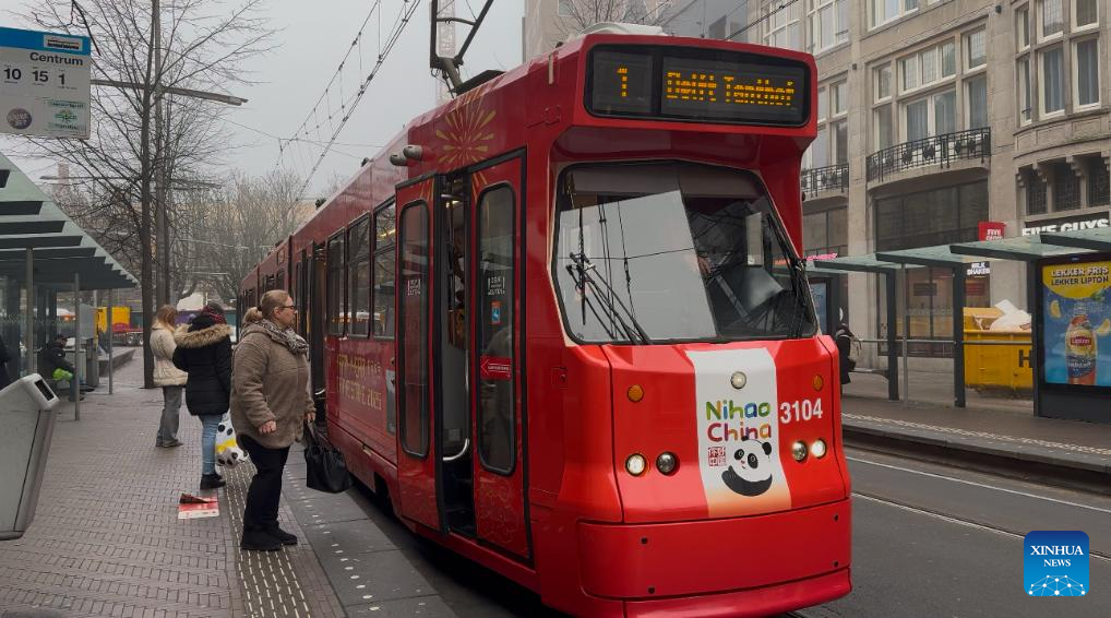 Festive tram celebrates Chinese New Year on The Hague's busiest line