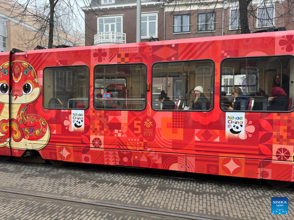 Festive tram celebrates Chinese New Year on The Hague's busiest line