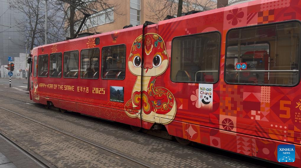 Festive tram celebrates Chinese New Year on The Hague's busiest line