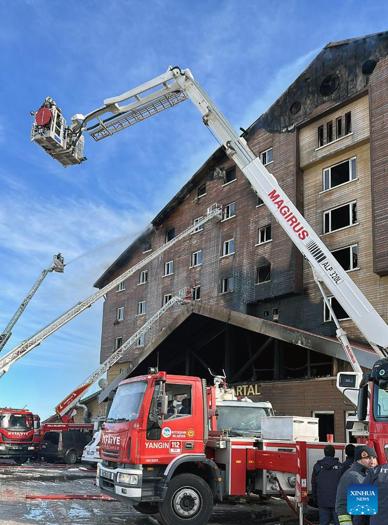 Hotel fire in Turkish ski resort leaves 66 dead, 51 injured