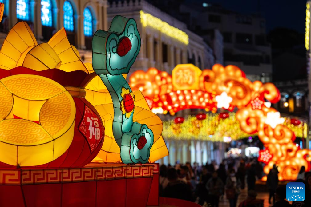 In pics: light installations in celebration of upcoming Spring Festival in Macao