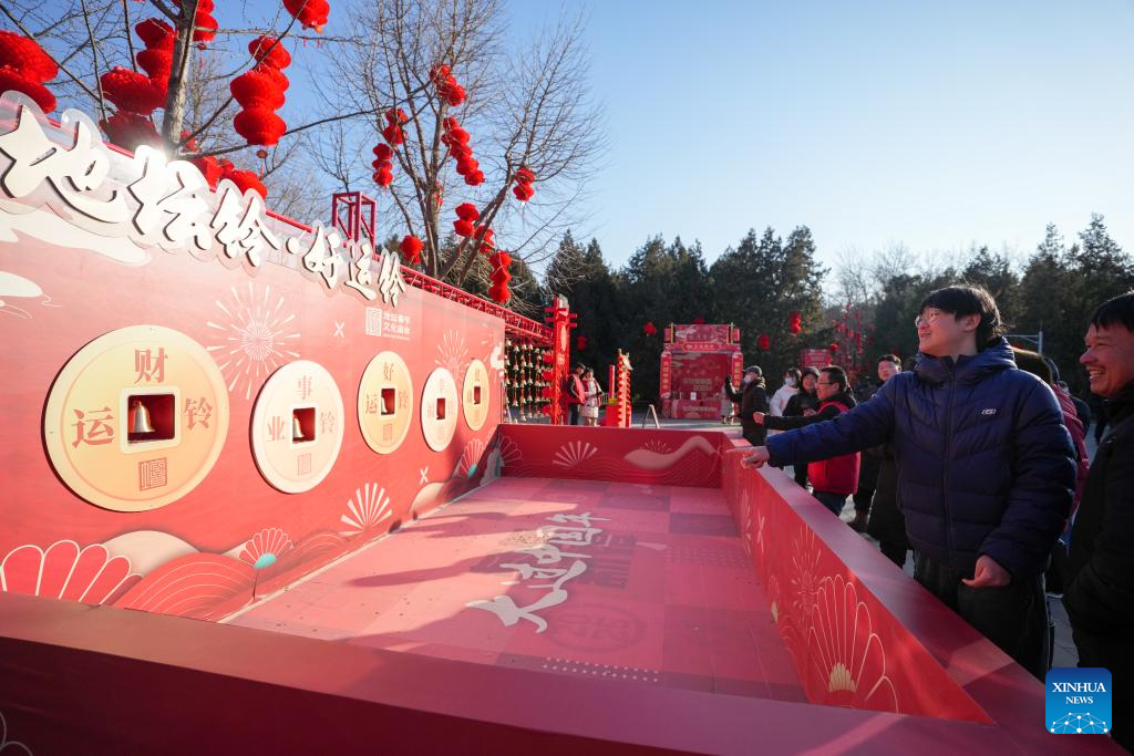 People visit Spring Festival temple fair at Ditan Park in Beijing