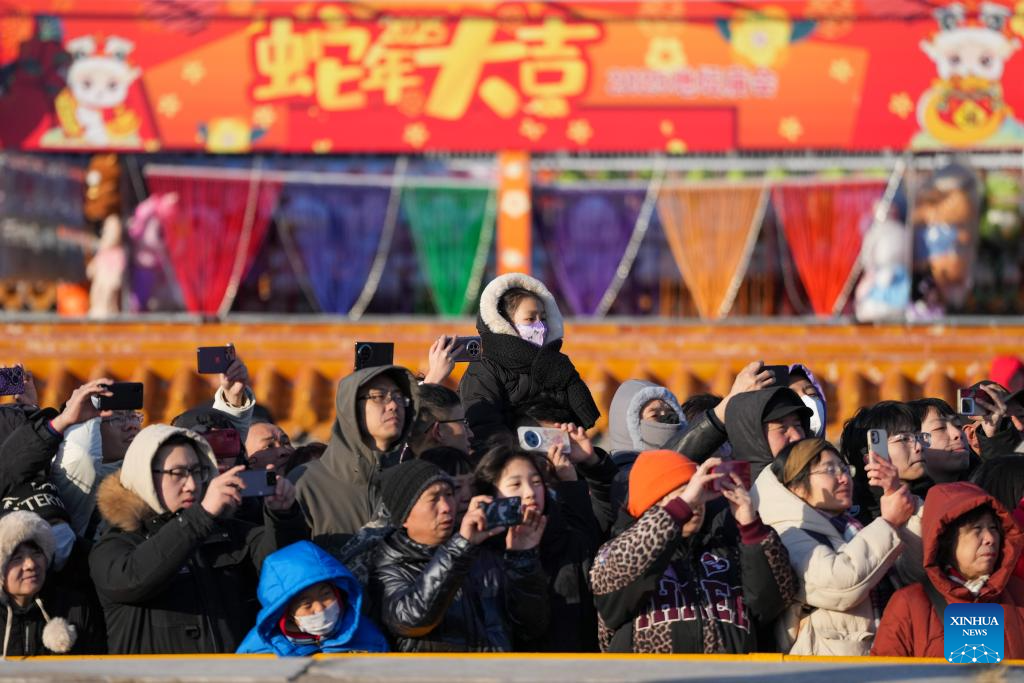 People visit Spring Festival temple fair at Ditan Park in Beijing