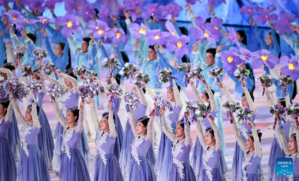 Highlights of opening ceremony of 9th Asian Winter Games