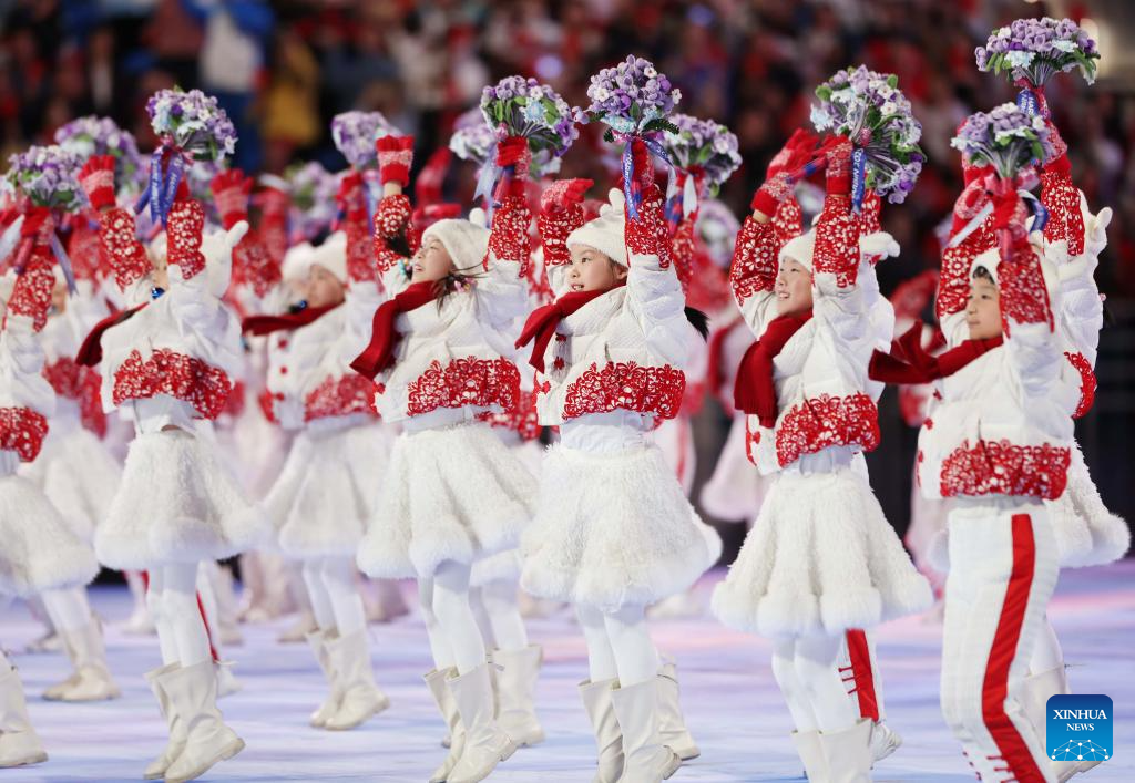 Highlights of opening ceremony of 9th Asian Winter Games