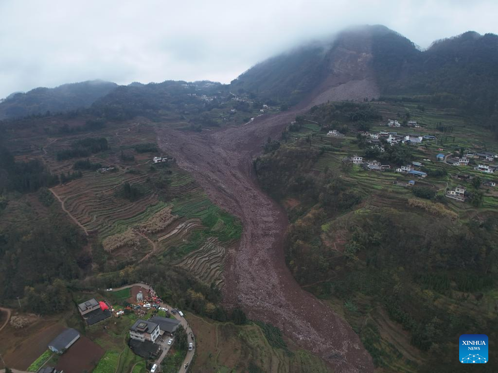 About 200 people relocated after fatal landslide in SW China's Sichuan