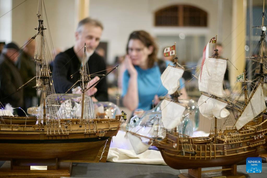 People visit model expo at Malta Maritime Museum