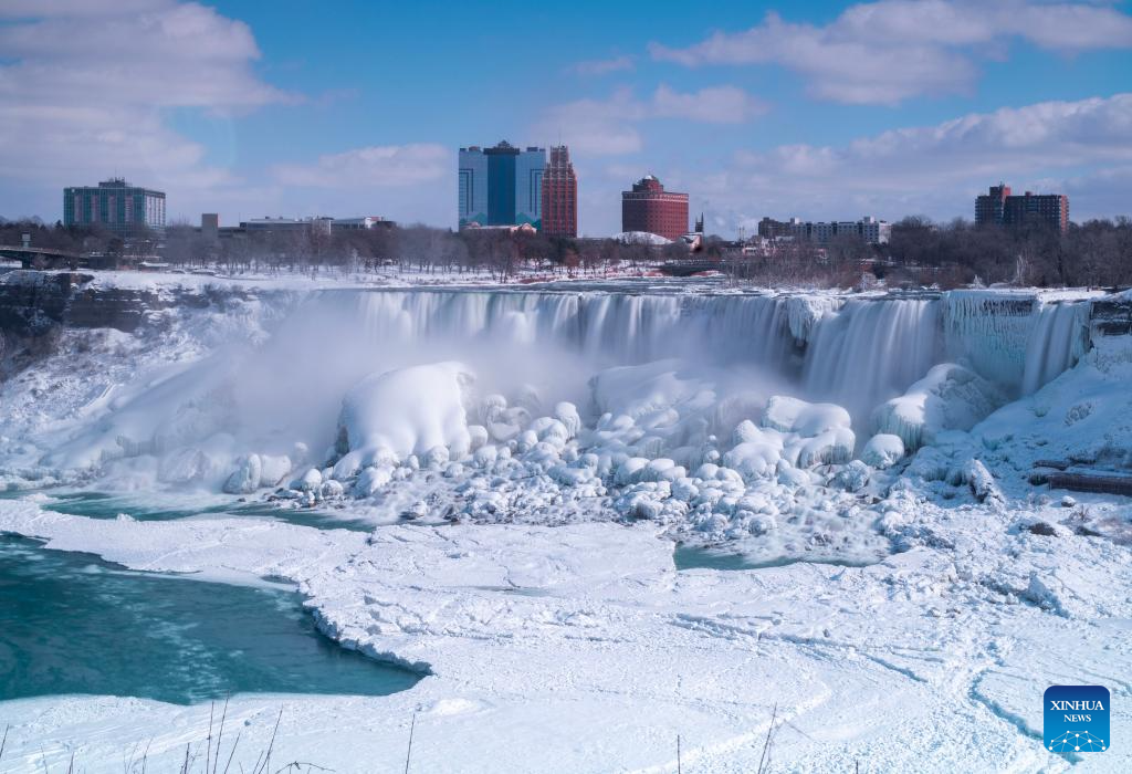 Winter view of Niagara Falls