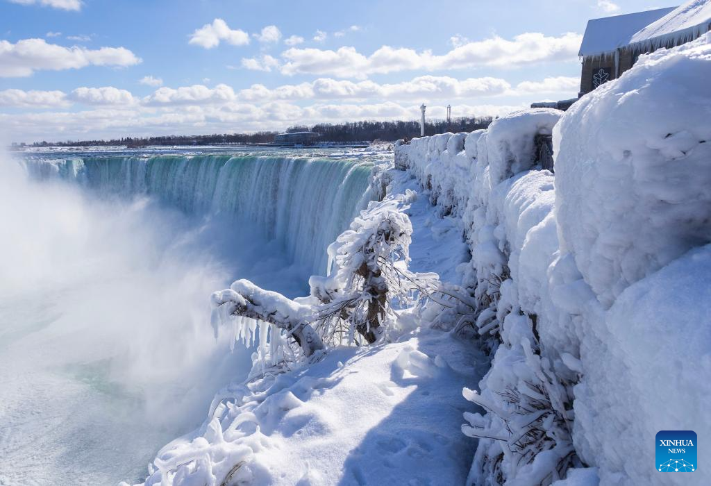 Winter view of Niagara Falls