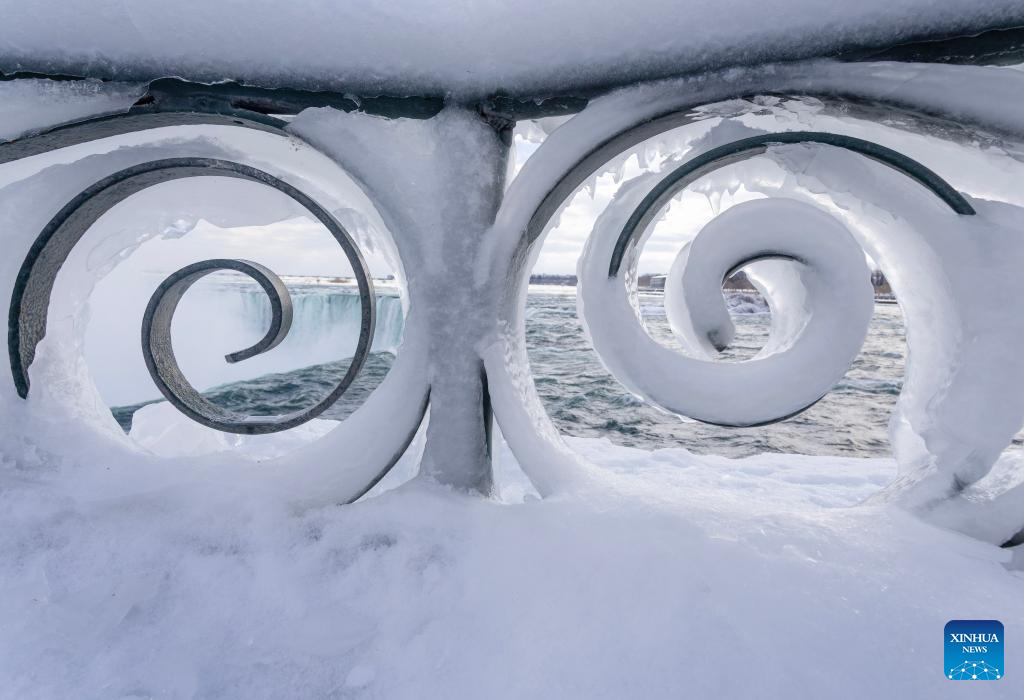 Winter view of Niagara Falls