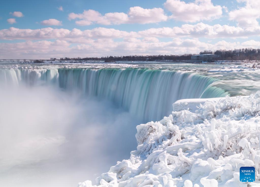 Winter view of Niagara Falls