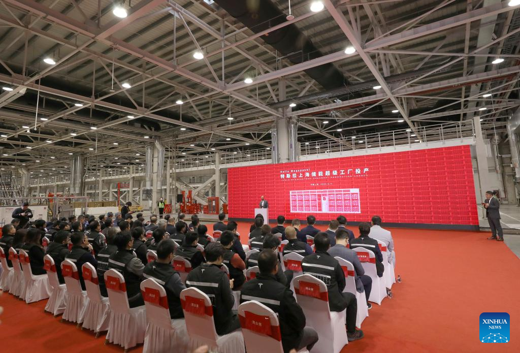 Tesla battery Megafactory in Shanghai launches production