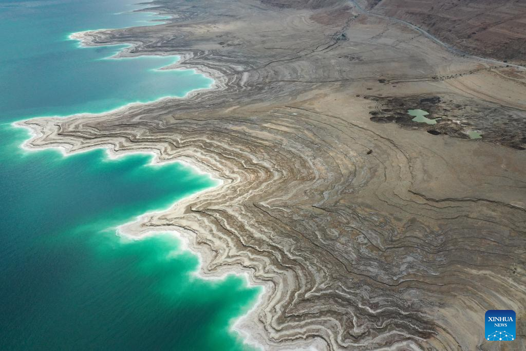 View of Dead Sea near Ein Gedi beach in Israel