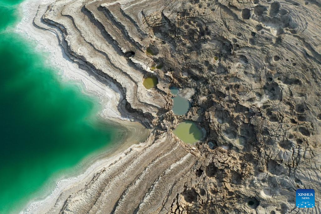 View of Dead Sea near Ein Gedi beach in Israel