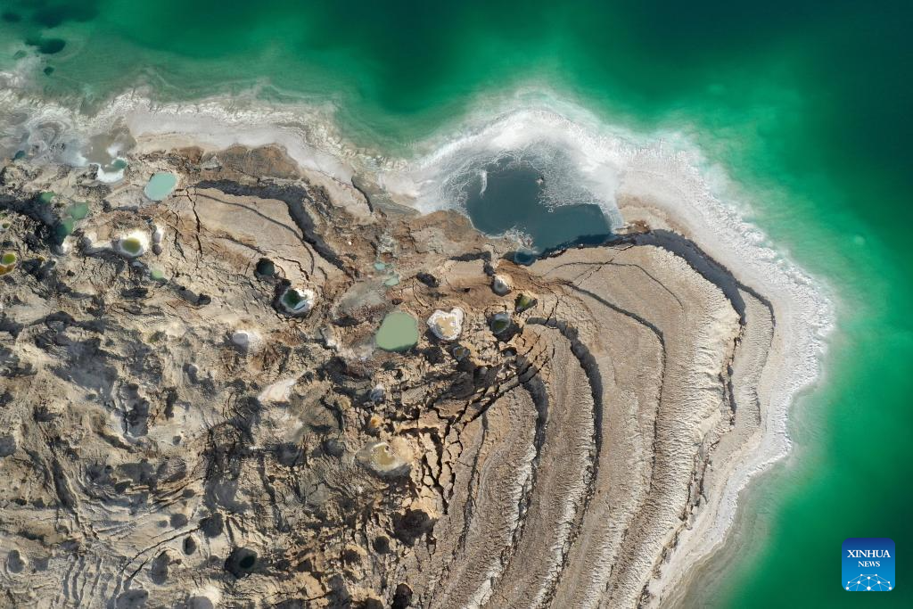 View of Dead Sea near Ein Gedi beach in Israel