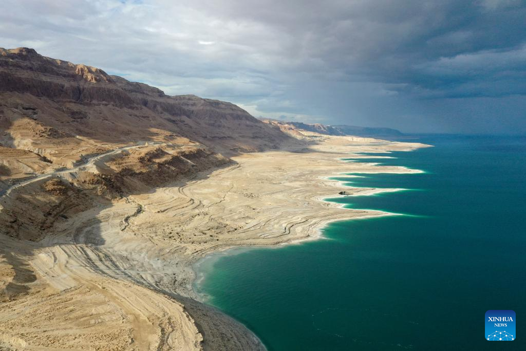 View of Dead Sea near Ein Gedi beach in Israel