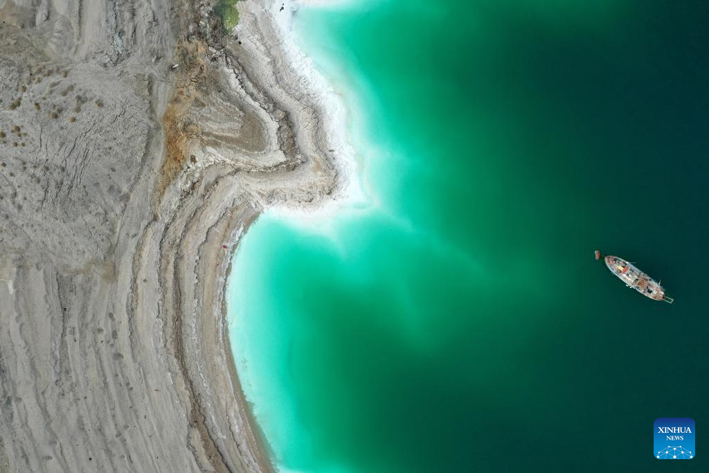 View of Dead Sea near Ein Gedi beach in Israel