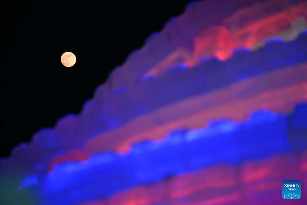 Moonlight shines over Harbin amid Asian Winter Games