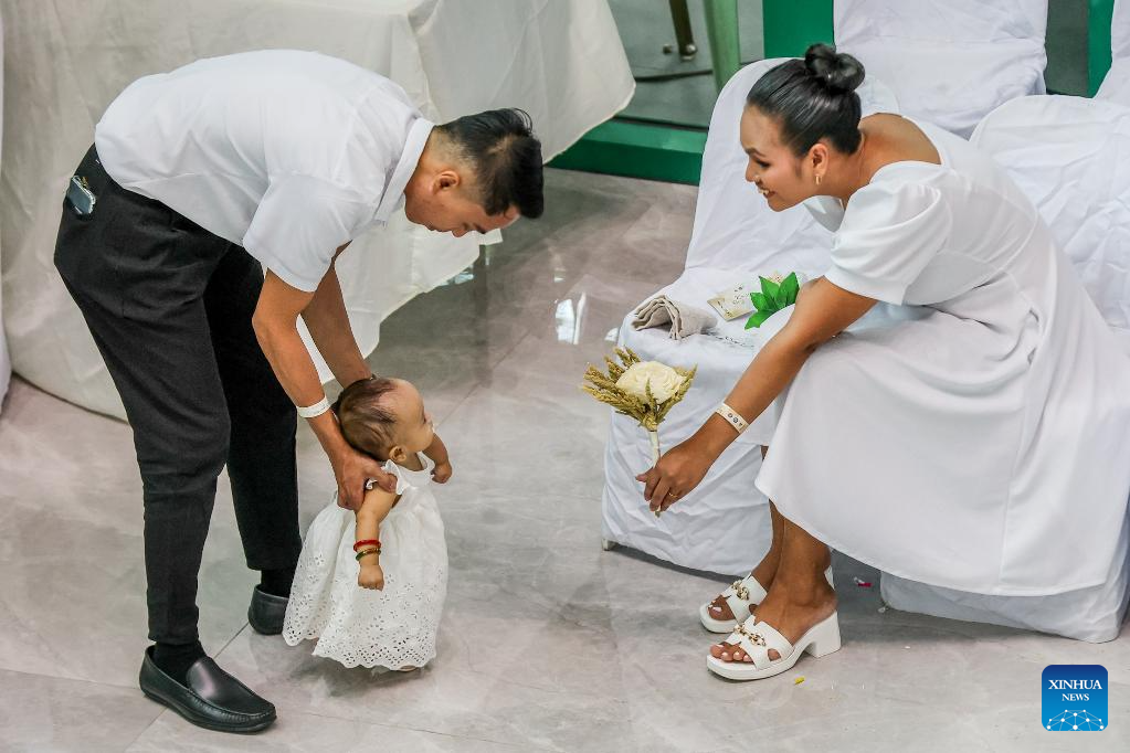 Mass wedding held in in Quezon City, Philippines