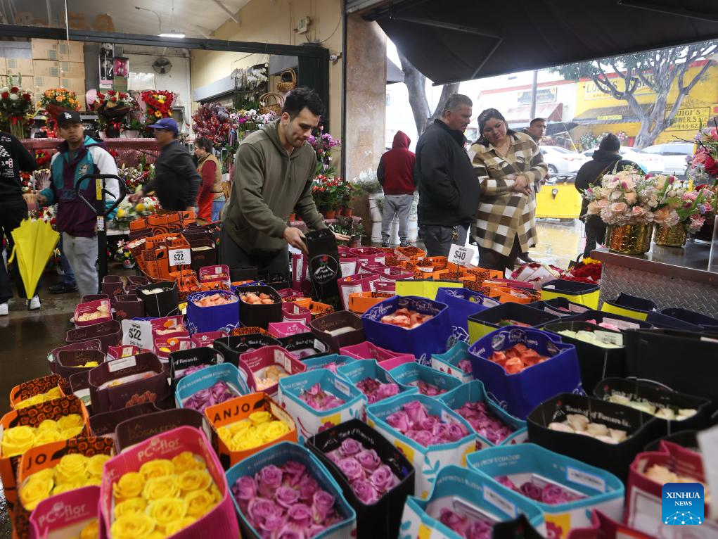 People prepare for Valentine's Day across world