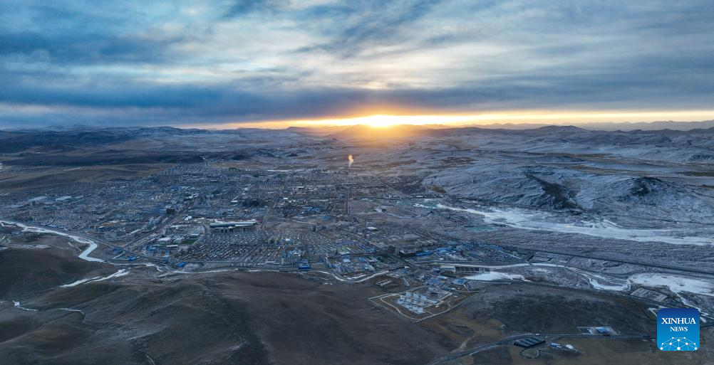 City view of Nagqu, China's Xizang