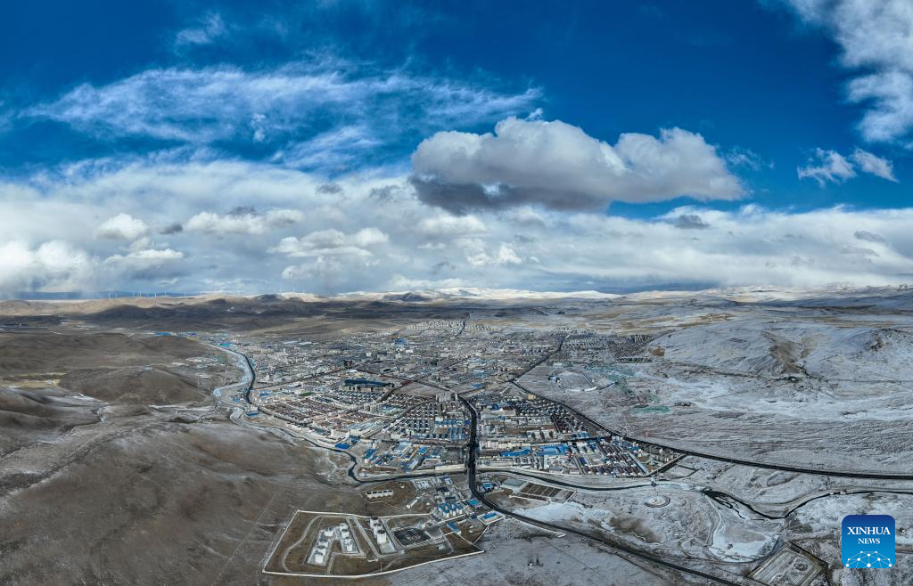 City view of Nagqu, China's Xizang