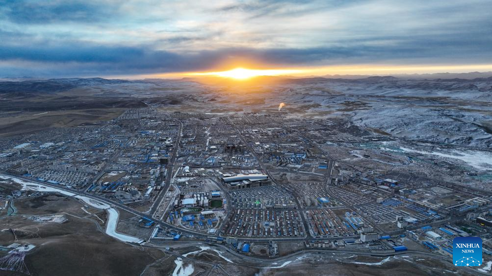 City view of Nagqu, China's Xizang