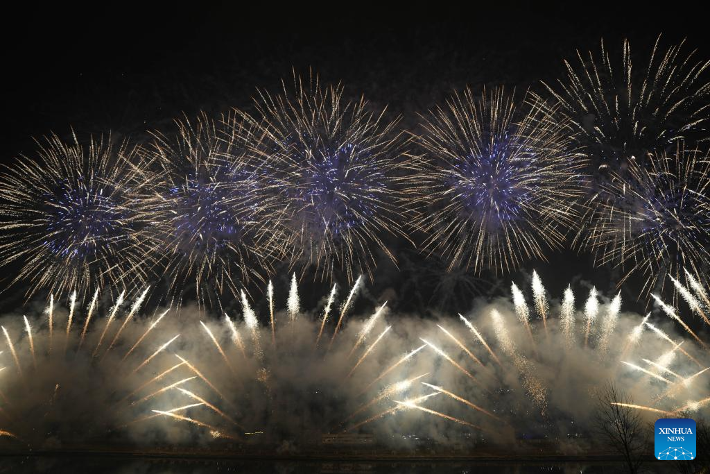 Fireworks show staged in Liuyang City, China's Hunan