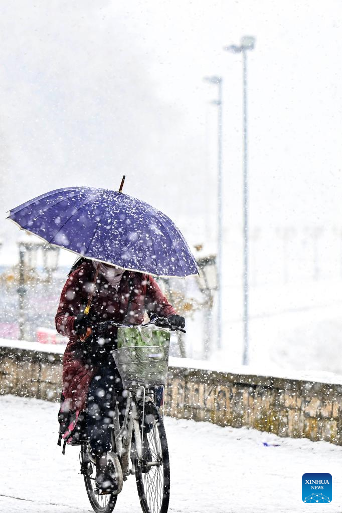 In pics: heavy snowfall in Skopje, North Macedonia