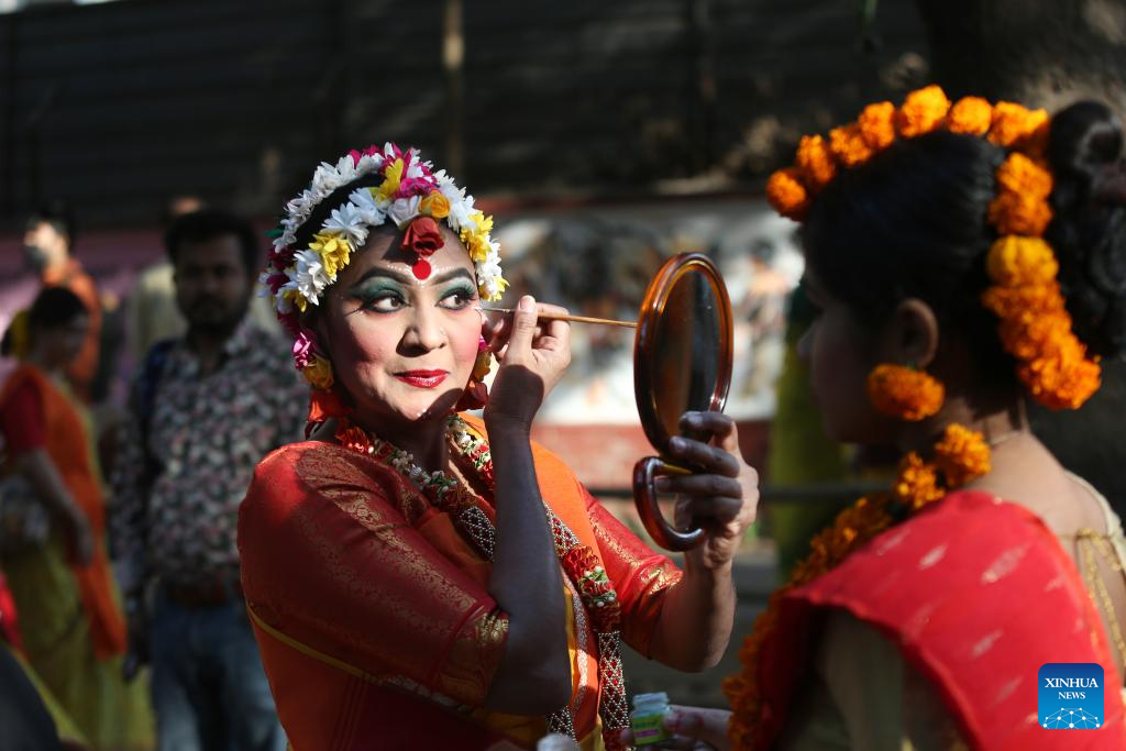 Bangladeshi people celebrate Pohela Falgun